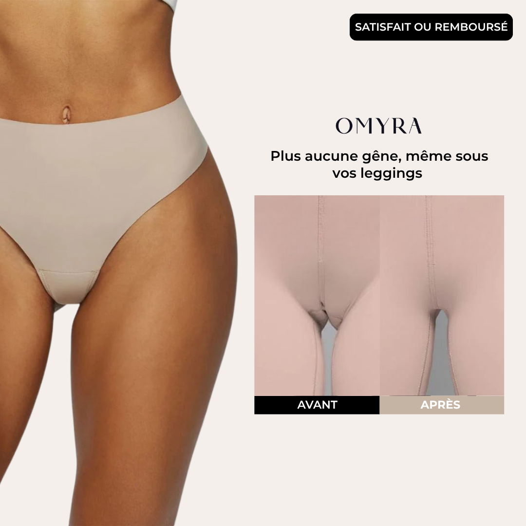 Tanga invisible taille haute (Anti-Cameltoe)