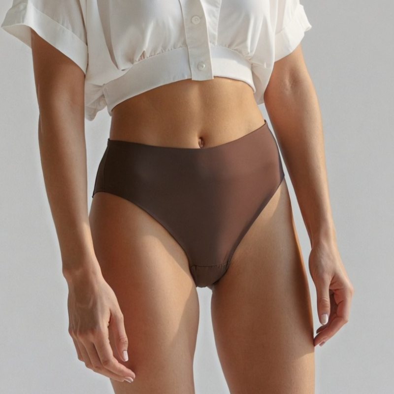 Tanga invisible taille haute (Anti-Cameltoe)